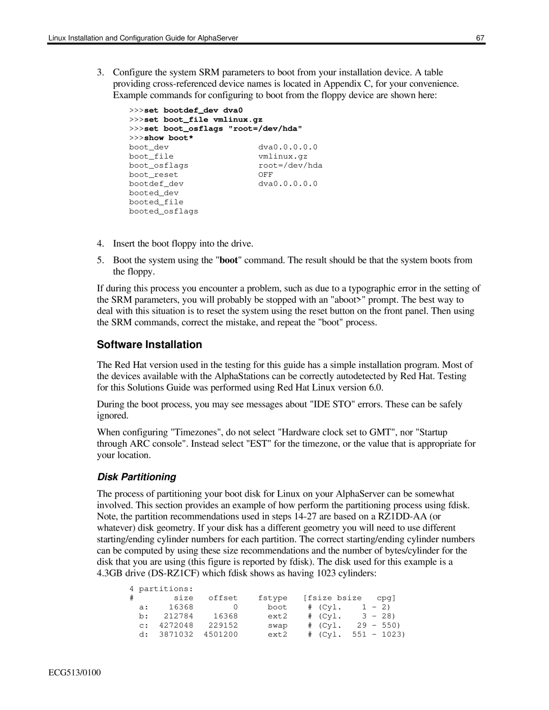 Compaq DS20E, DS10, ES40 appendix Software Installation 