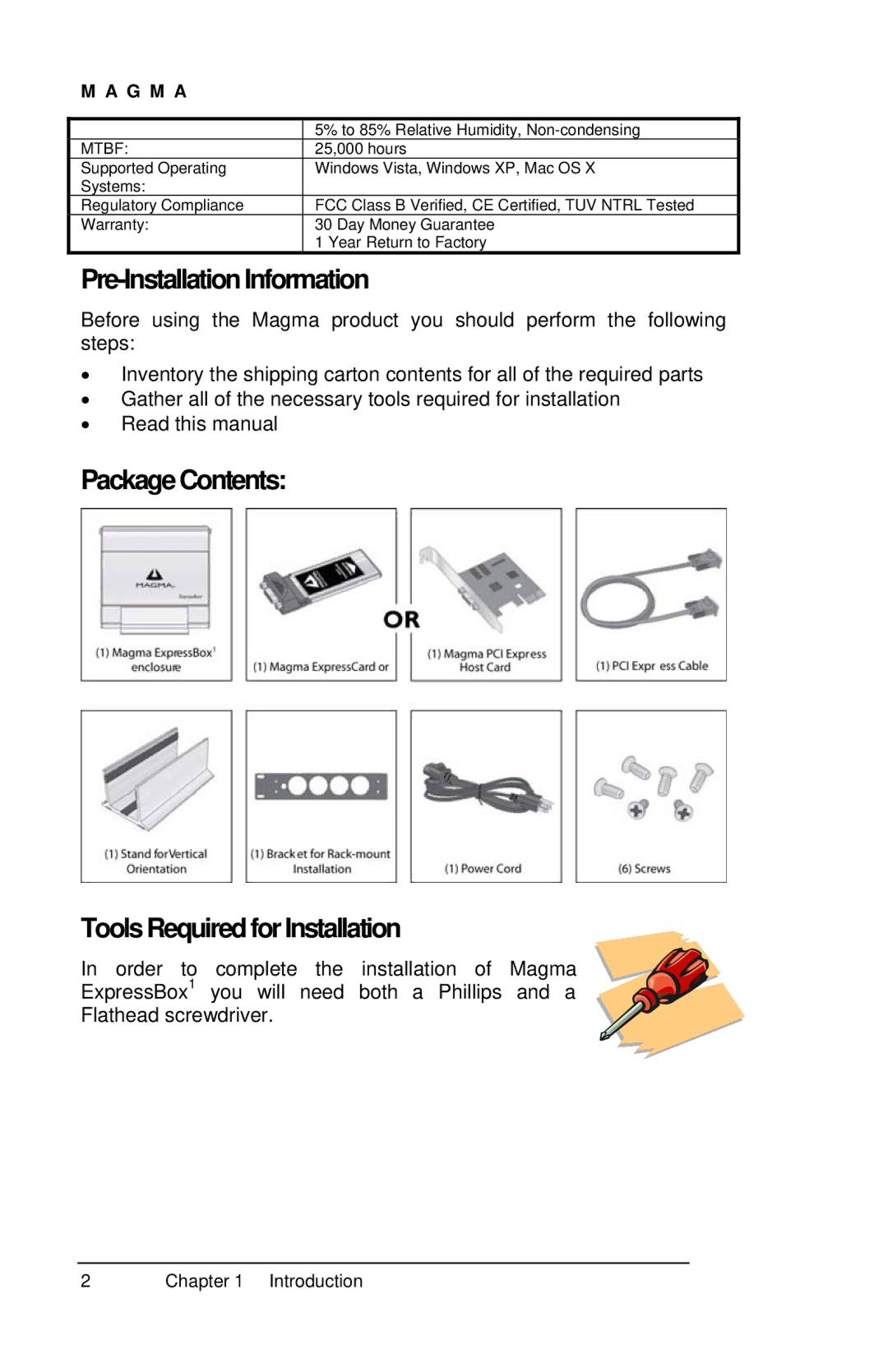 Compaq EB1H, EB1F user manual Pre-InstallationInformation, PackageContents ToolsRequiredforInstallation 