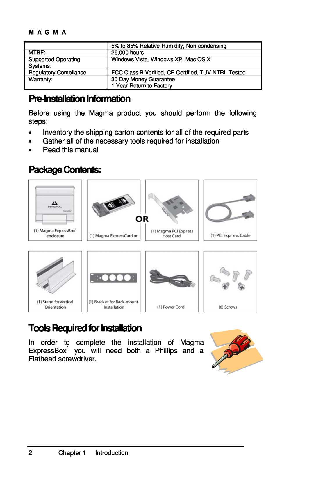 Compaq EB1H, EB1F user manual Pre-InstallationInformation, PackageContents ToolsRequiredforInstallation 