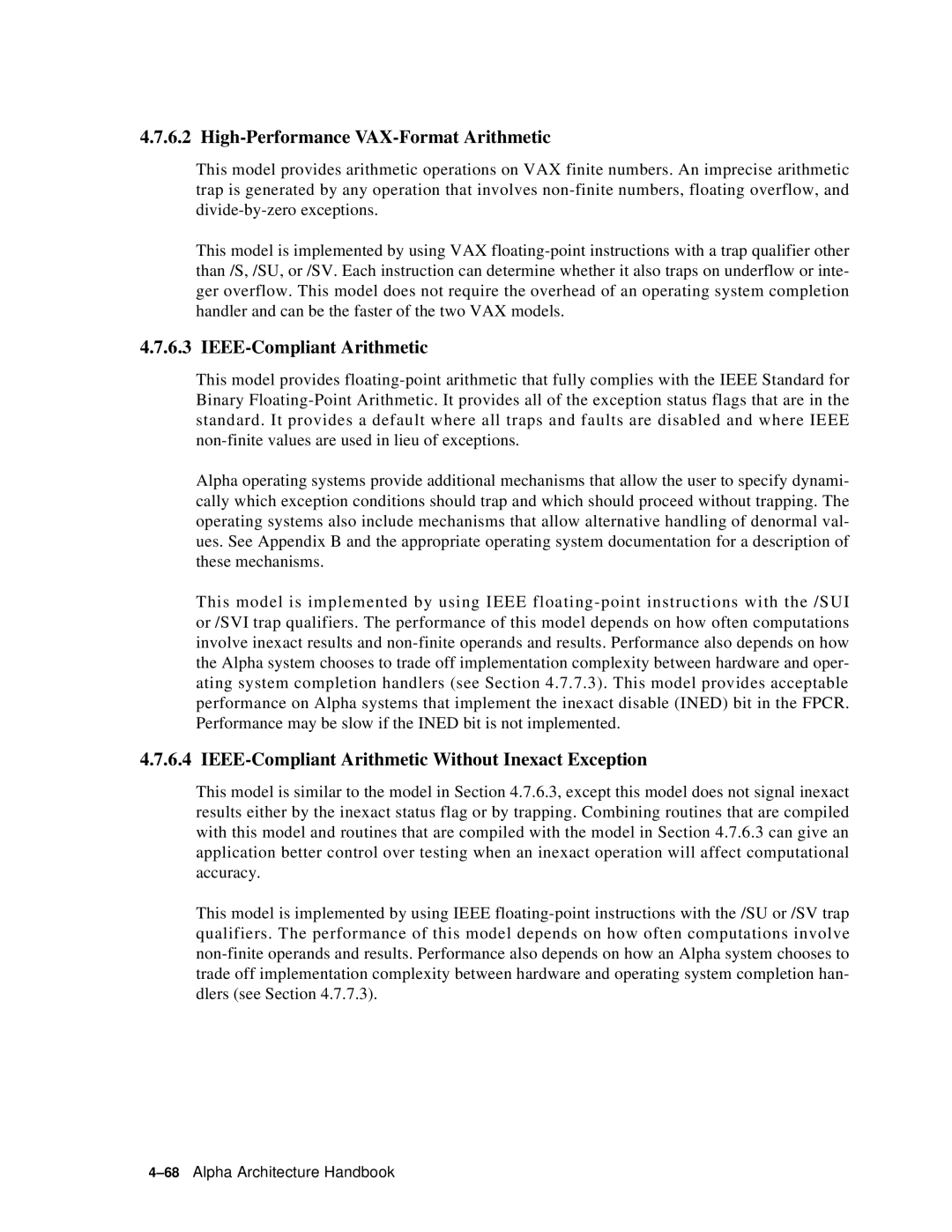 Compaq ECQD2KCTE manual High-Performance VAX-Format Arithmetic, IEEE-Compliant Arithmetic 