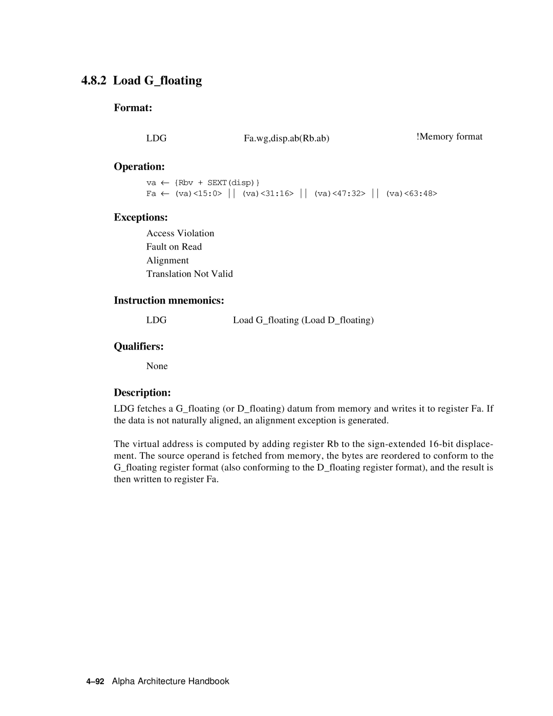 Compaq ECQD2KCTE manual Load Gfloating 