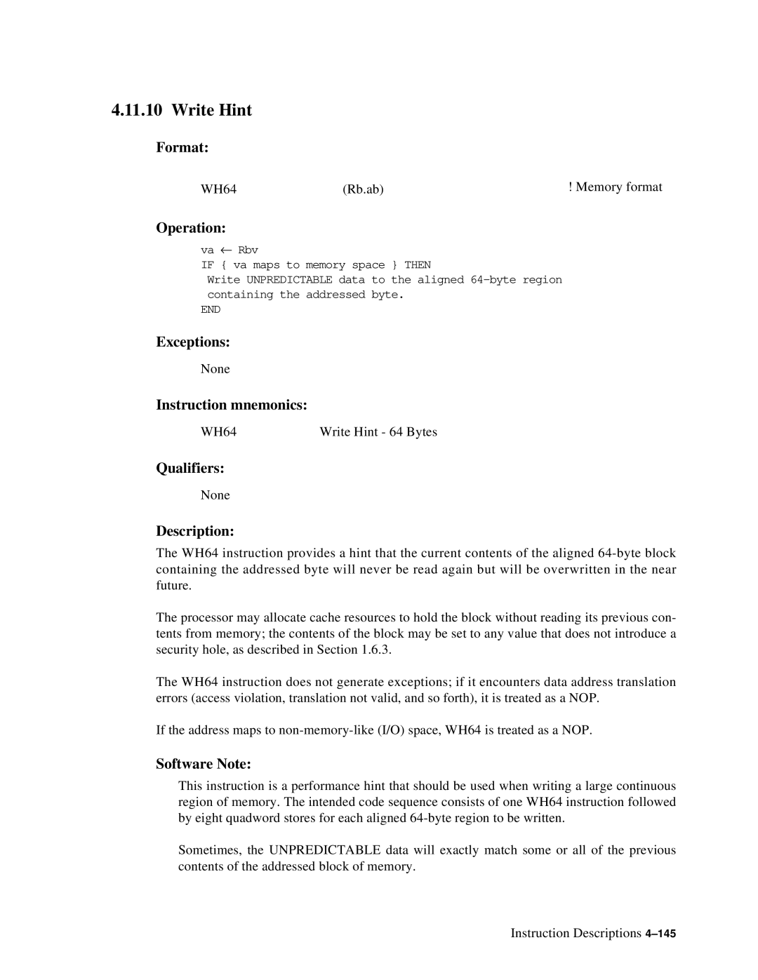 Compaq ECQD2KCTE manual Write Hint, Software Note 