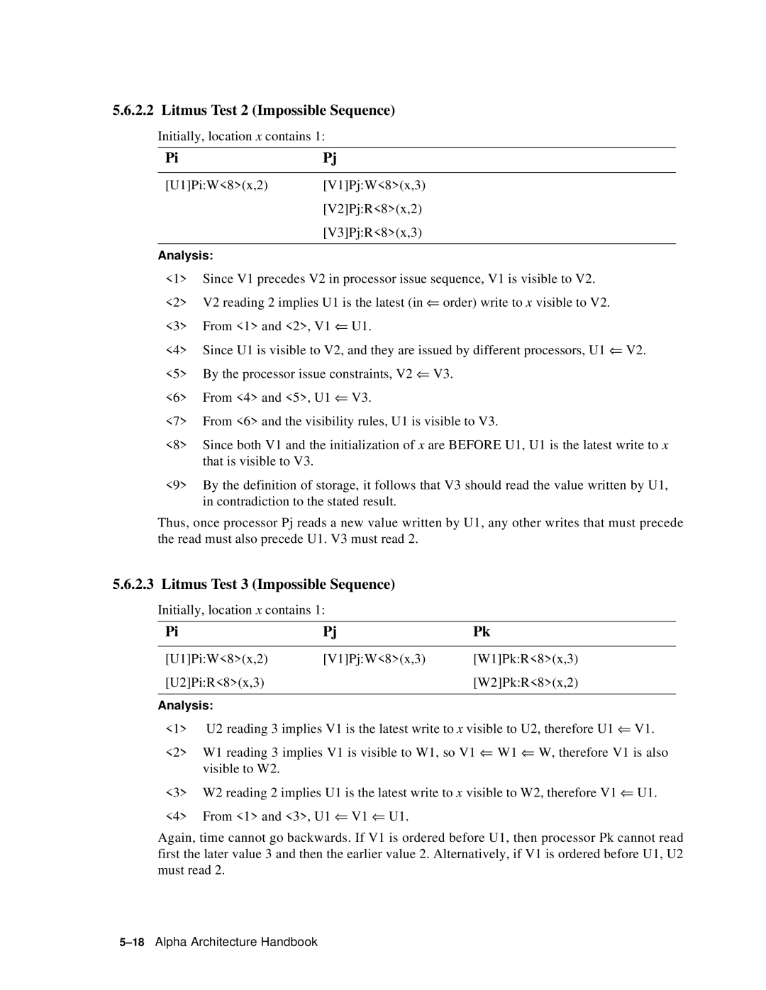 Compaq ECQD2KCTE manual Litmus Test 2 Impossible Sequence, Litmus Test 3 Impossible Sequence 