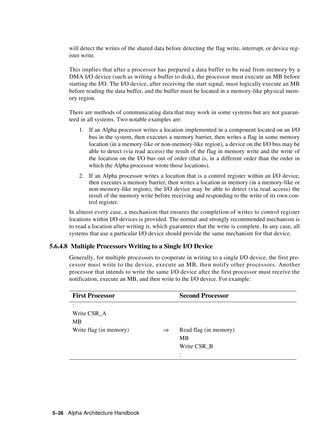 Compaq ECQD2KCTE manual Multiple Processors Writing to a Single I/O Device 