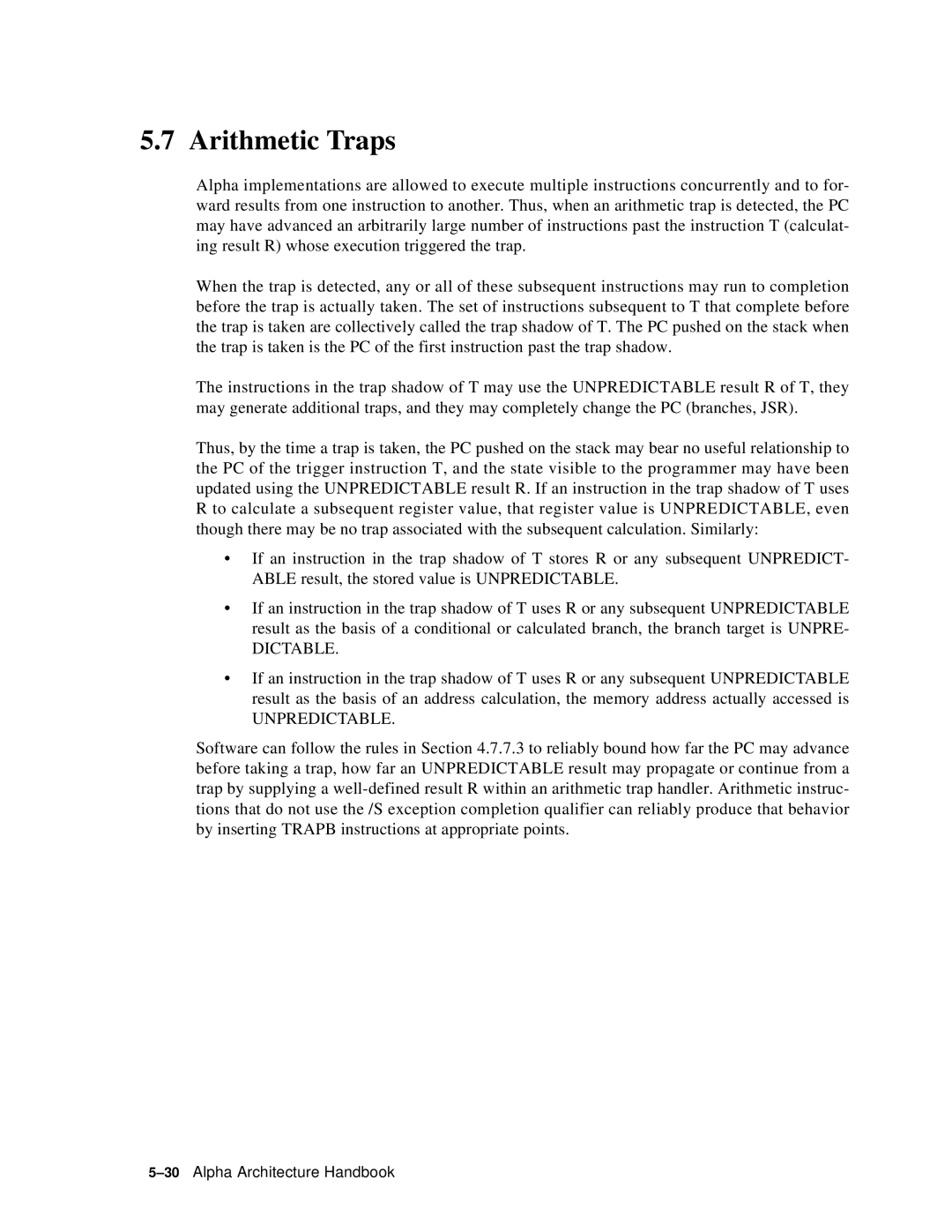 Compaq ECQD2KCTE manual Arithmetic Traps, Dictable 