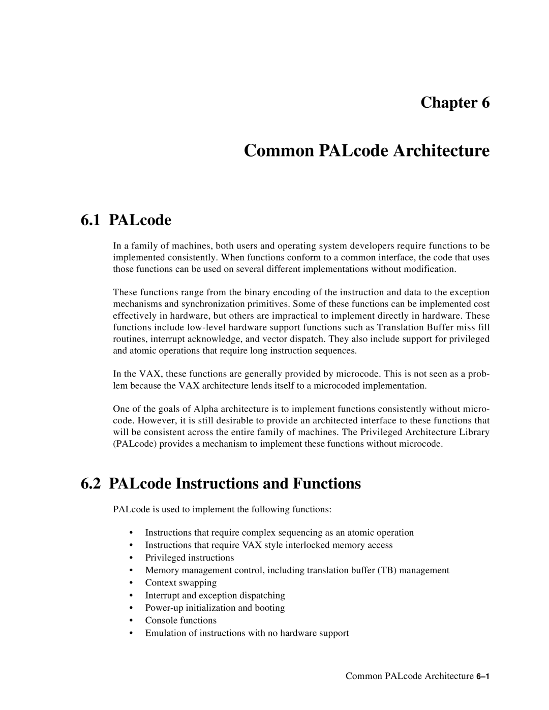 Compaq ECQD2KCTE manual PALcode Instructions and Functions 