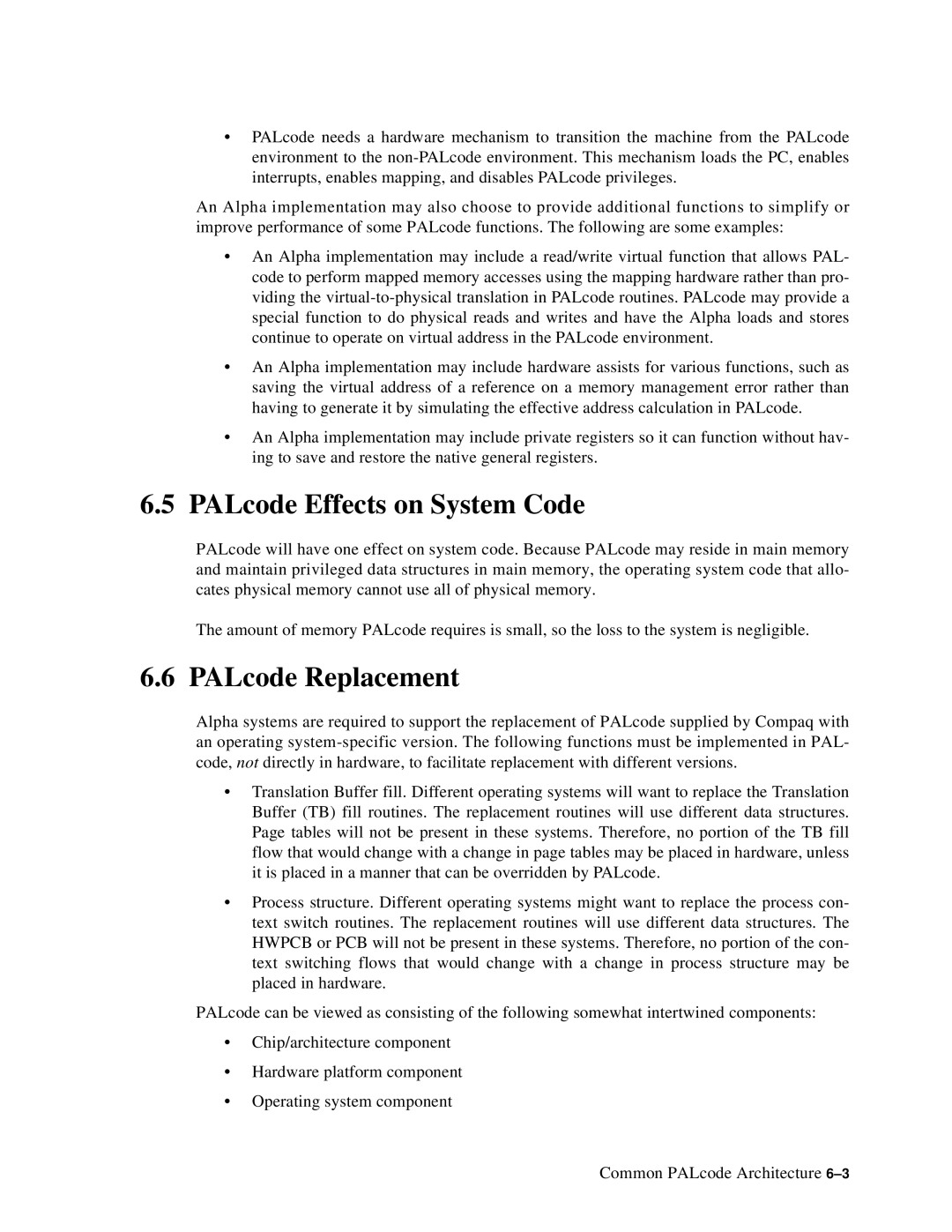 Compaq ECQD2KCTE manual PALcode Effects on System Code, PALcode Replacement 