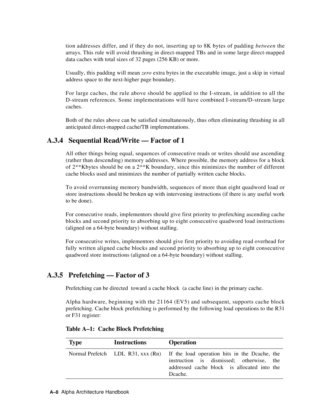 Compaq ECQD2KCTE manual Sequential Read/Write Factor, Prefetching Factor 