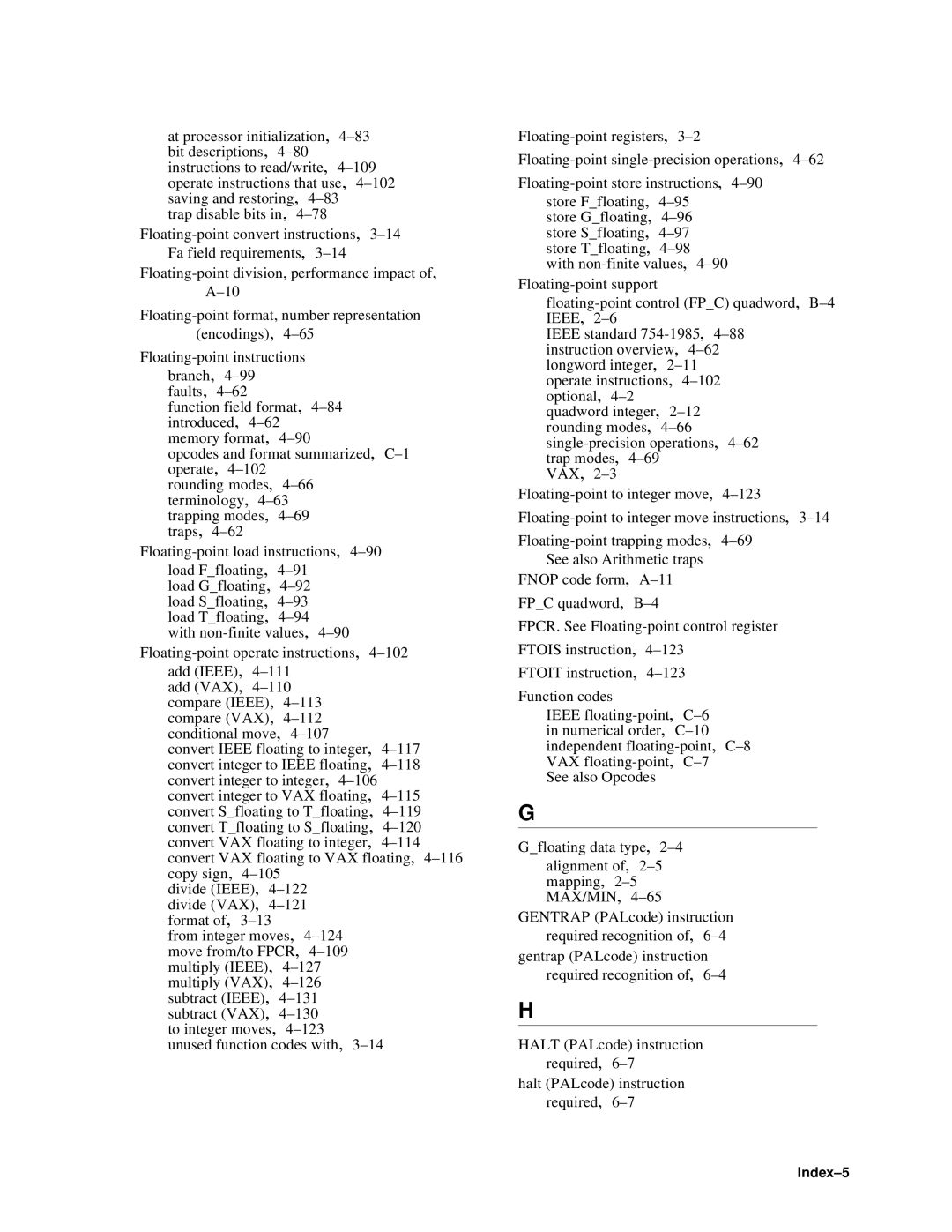 Compaq ECQD2KCTE manual Index-5 