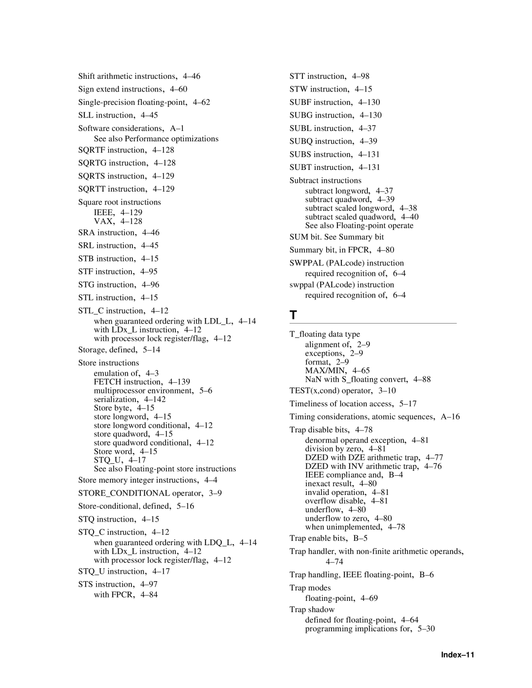 Compaq ECQD2KCTE manual Index-11 