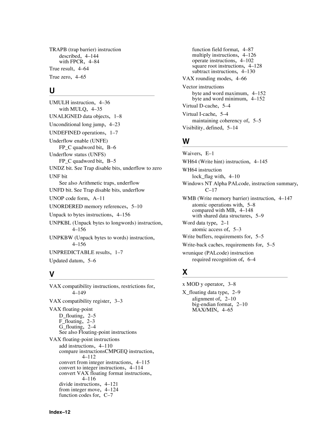 Compaq ECQD2KCTE manual Index-12 