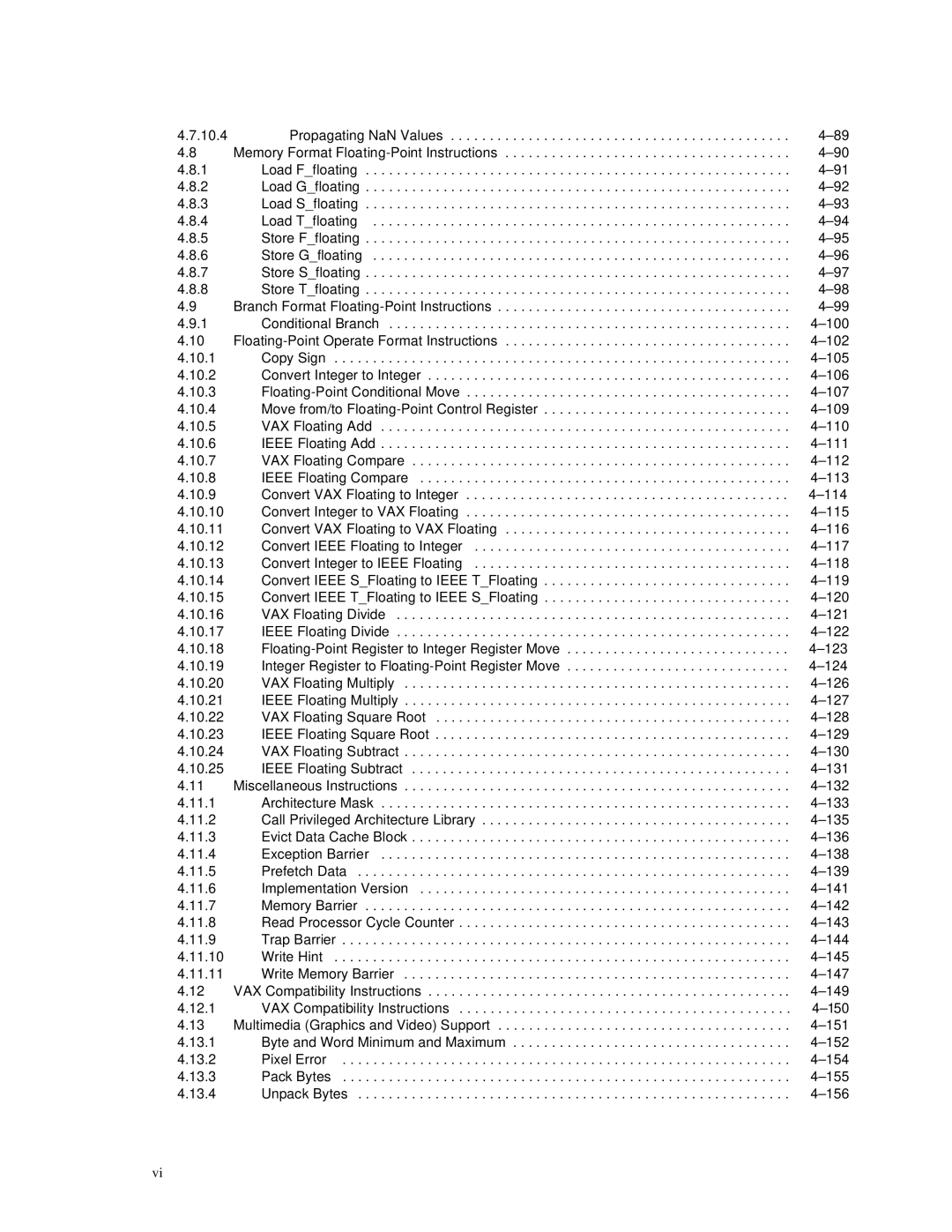 Compaq ECQD2KCTE manual Integer Register to Floating-Point Register Move 