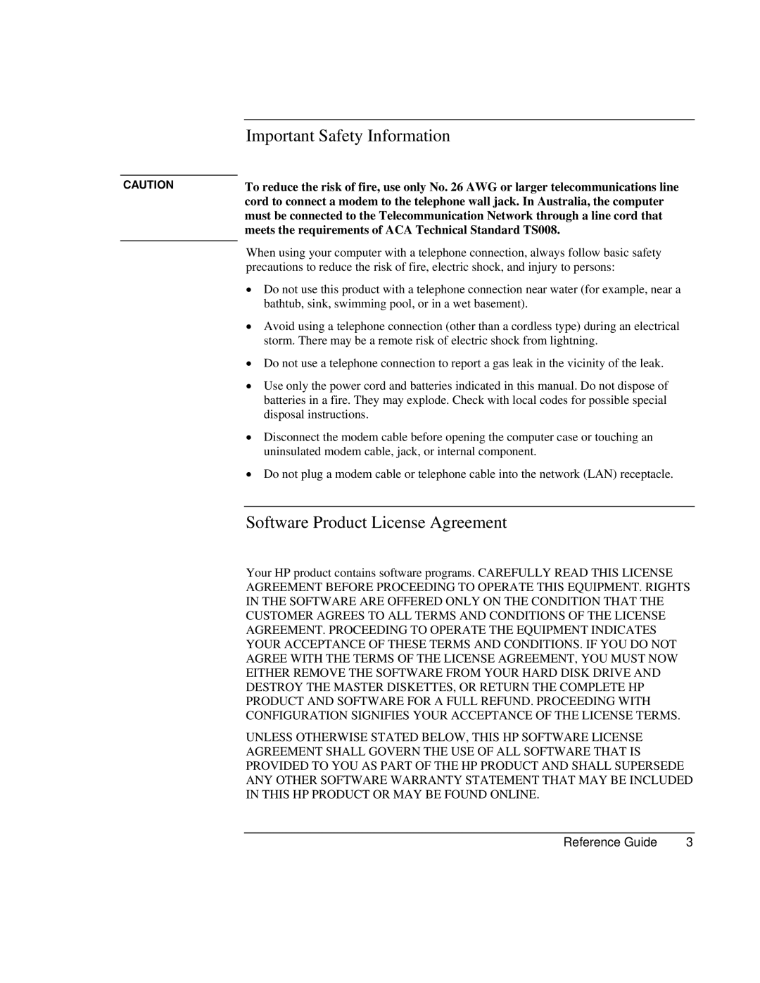 Compaq EH65V, EH63V manual Important Safety Information, Software Product License Agreement 