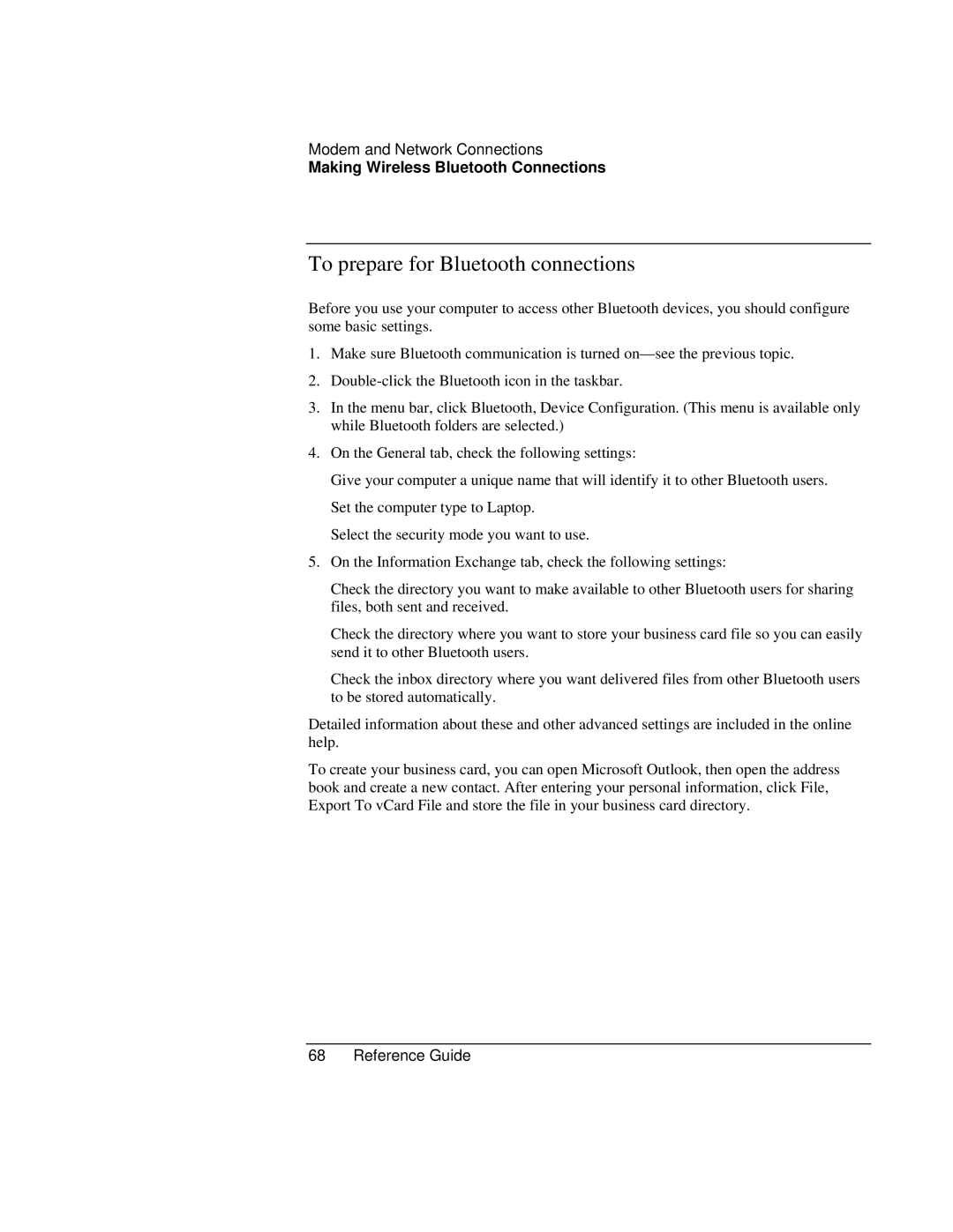 Compaq EH65V, EH63V manual To prepare for Bluetooth connections 