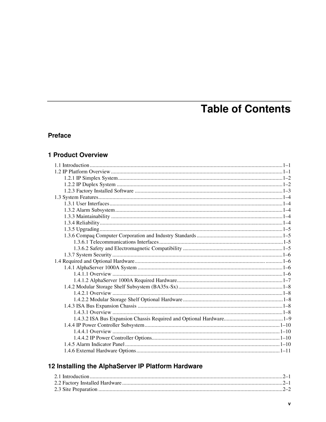 Compaq EK-ASIP2-OG. D01 manual Table of Contents 