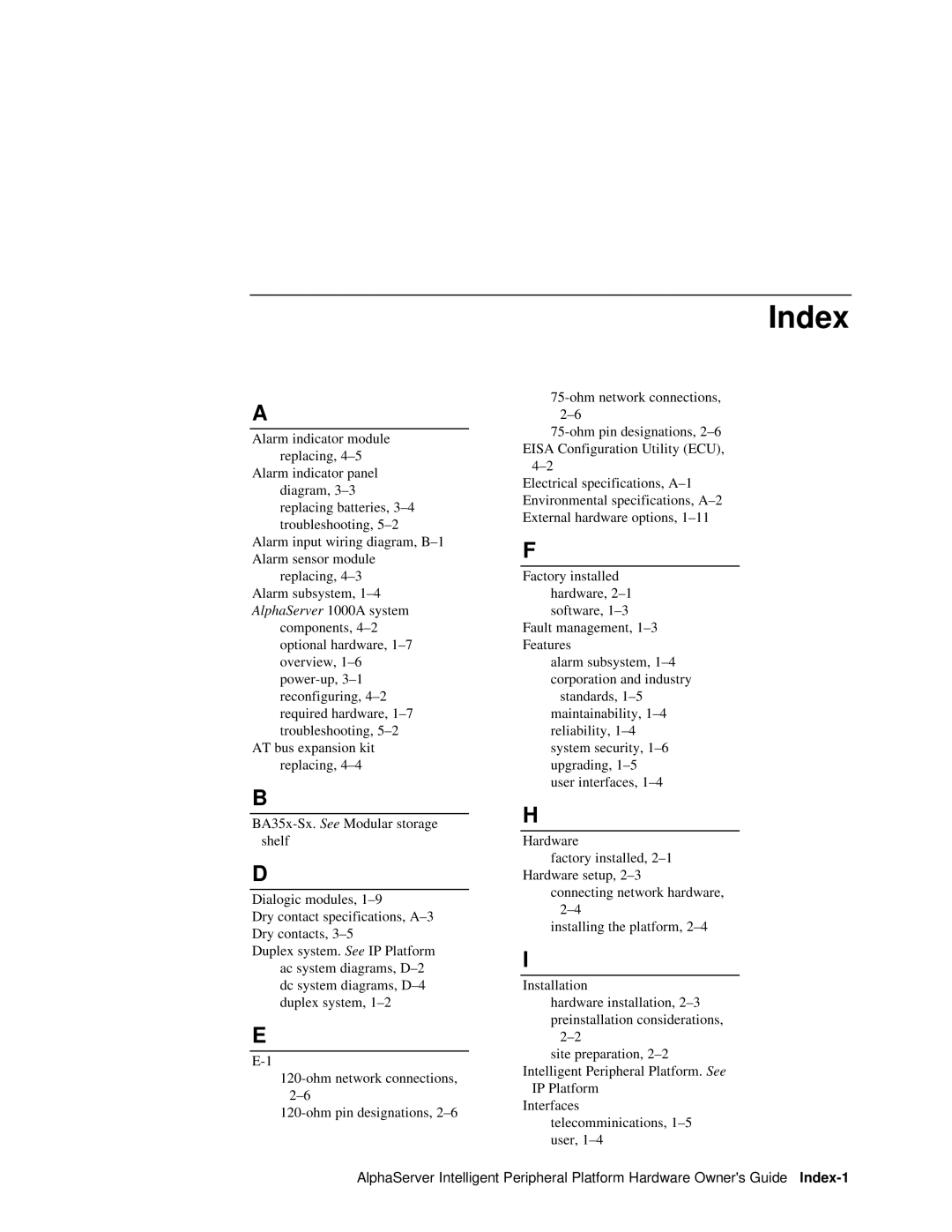 Compaq EK-ASIP2-OG. D01 manual Index 