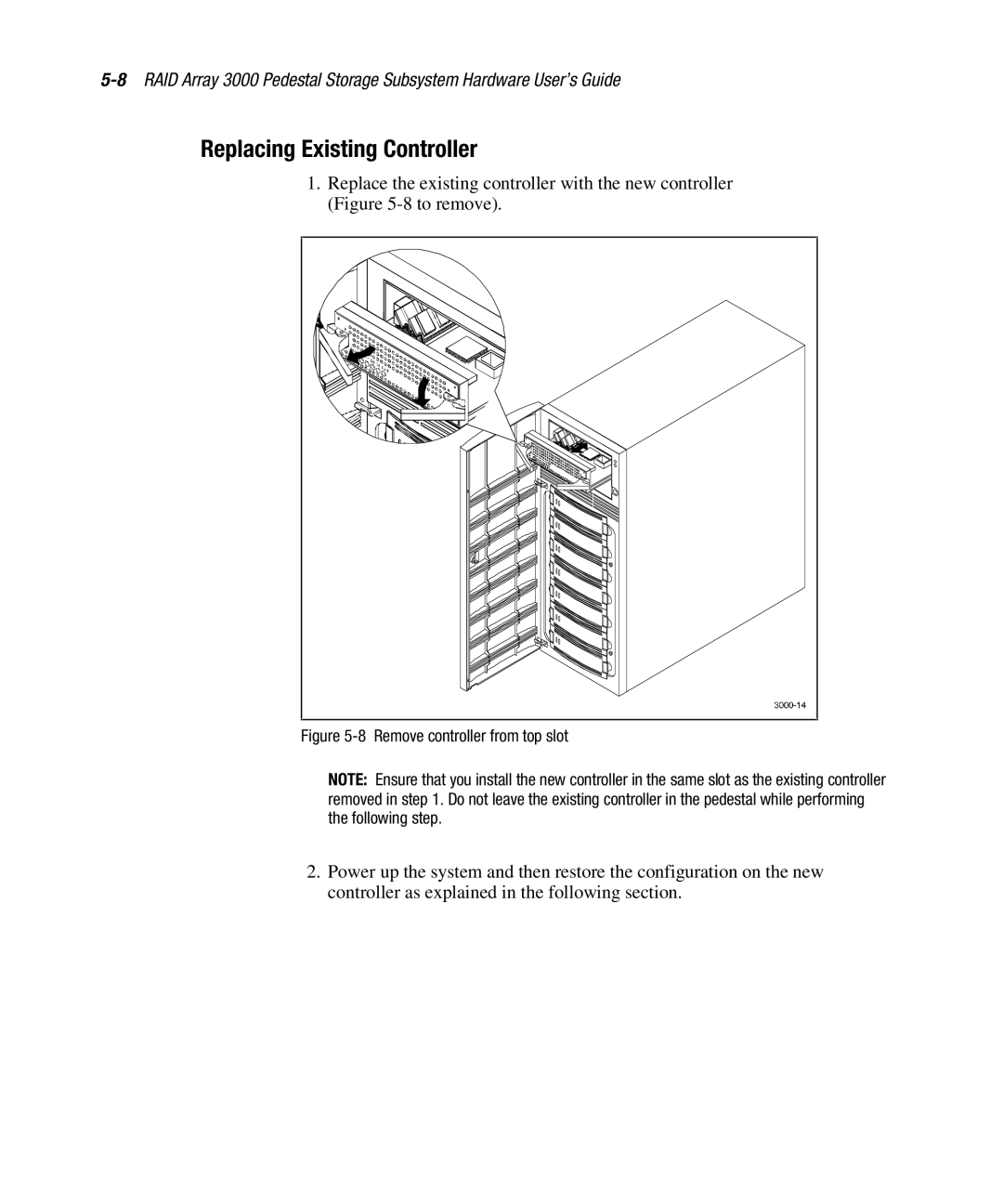 Compaq EK-SMCPO-UG. C01 manual Replacing Existing Controller, Remove controller from top slot 