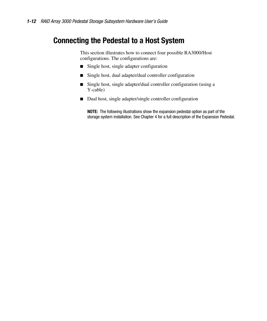 Compaq EK-SMCPO-UG. C01 manual Connecting the Pedestal to a Host System 