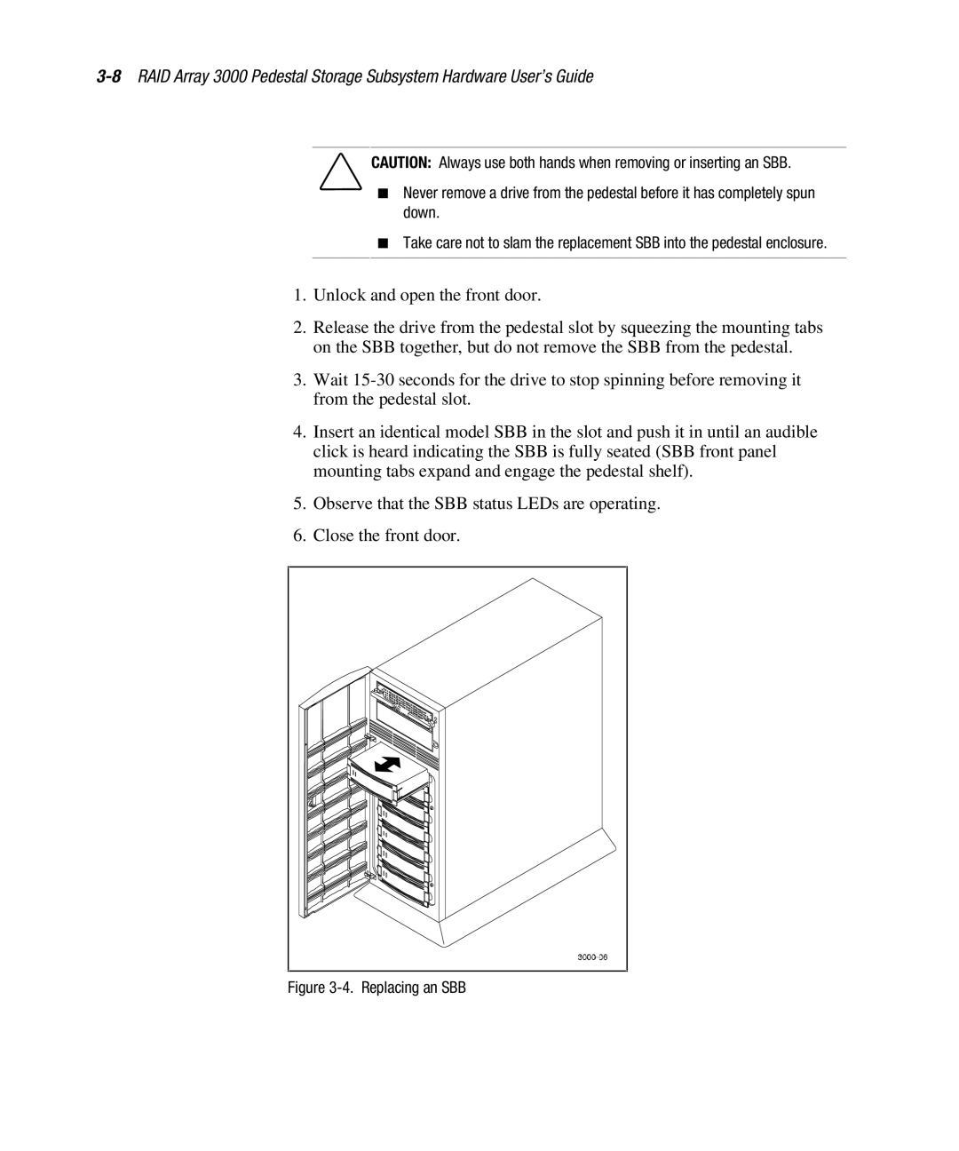 Compaq EK-SMCPO-UG. C01 manual Replacing an SBB 