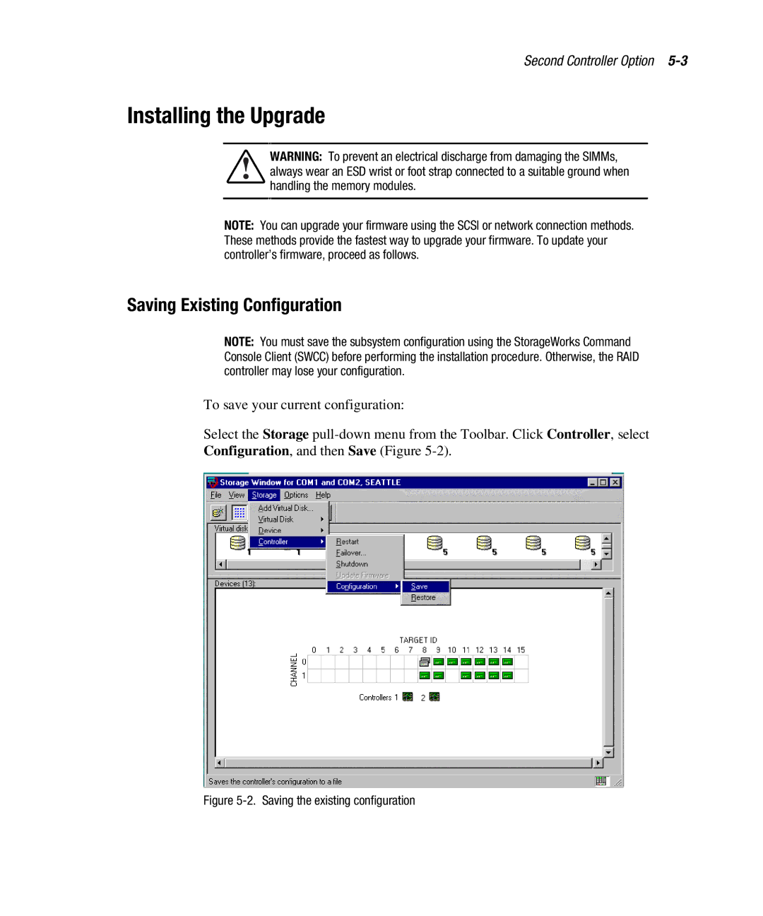 Compaq EK-SMCPO-UG. C01 manual Installing the Upgrade, Saving Existing Configuration 