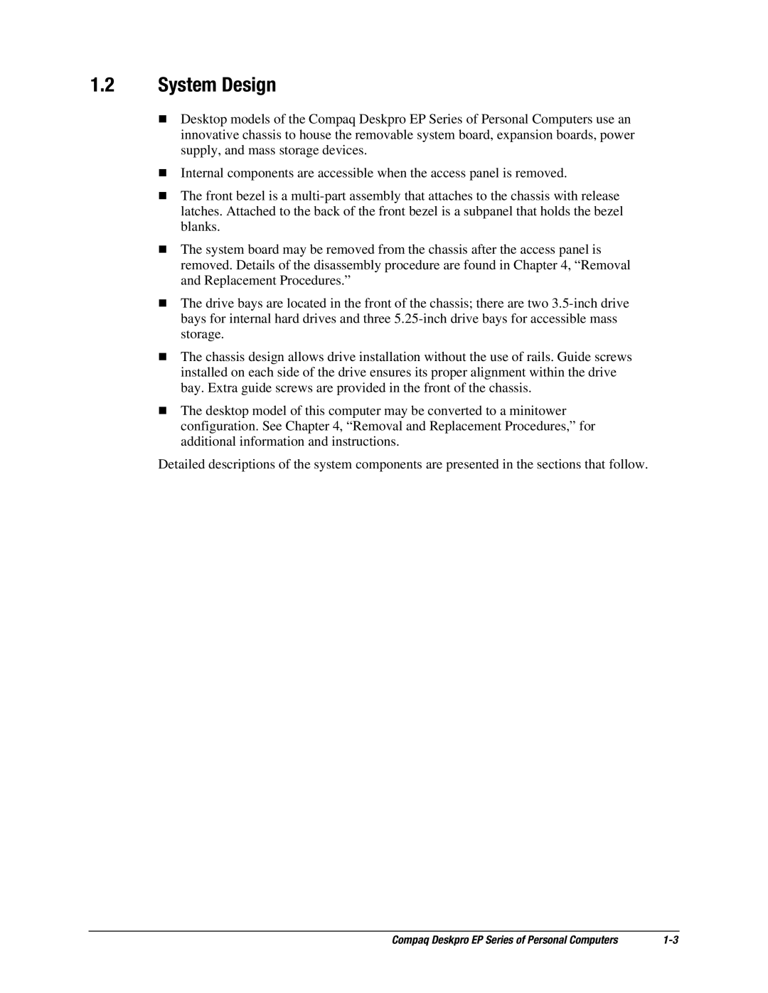 Compaq EP Series manual System Design 