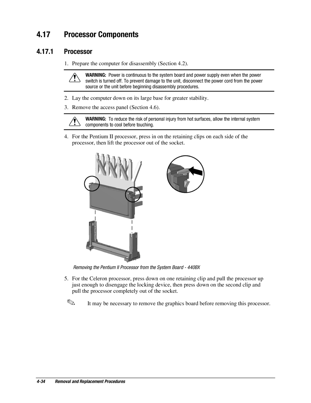 Compaq EP Series manual Processor Components 