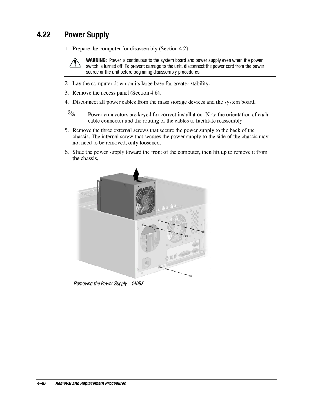 Compaq EP Series manual Power Supply 