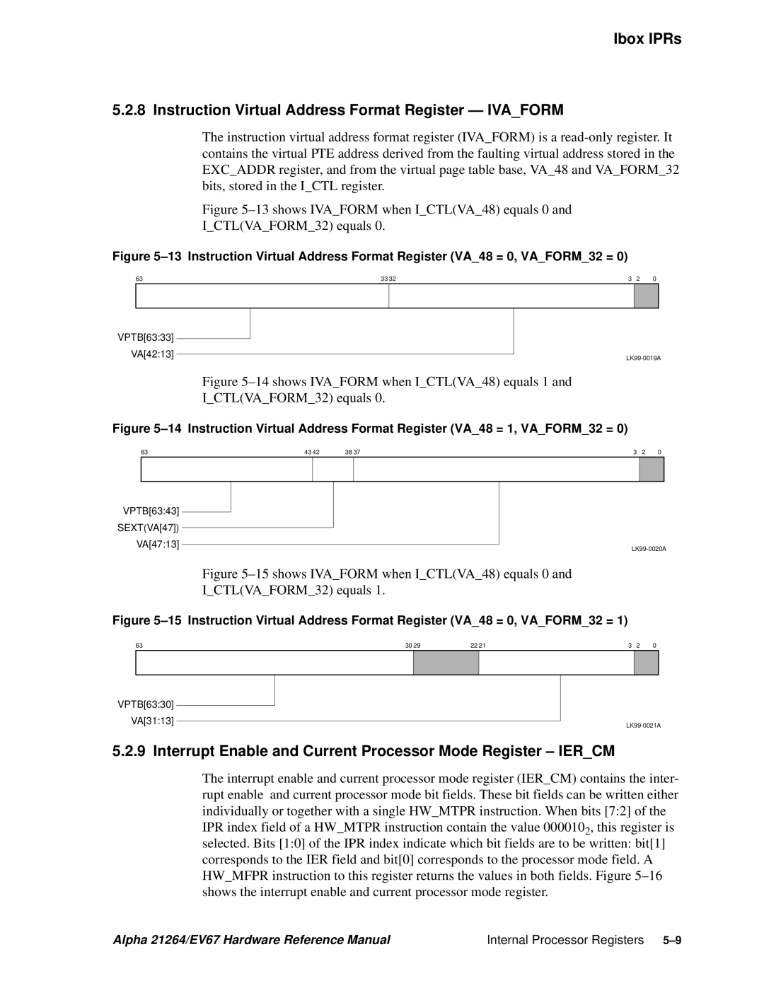 Compaq 21264, EV67 specifications Interrupt Enable and Current Processor Mode Register Iercm 