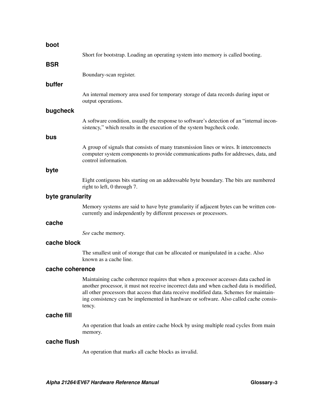 Compaq 21264, EV67 specifications Bsr 