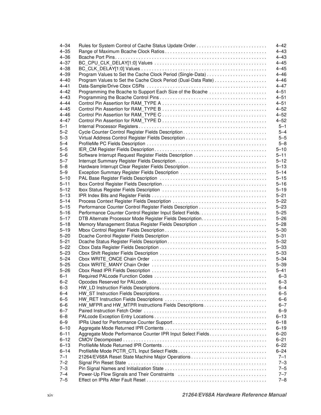 Compaq EV68A specifications Xiv 