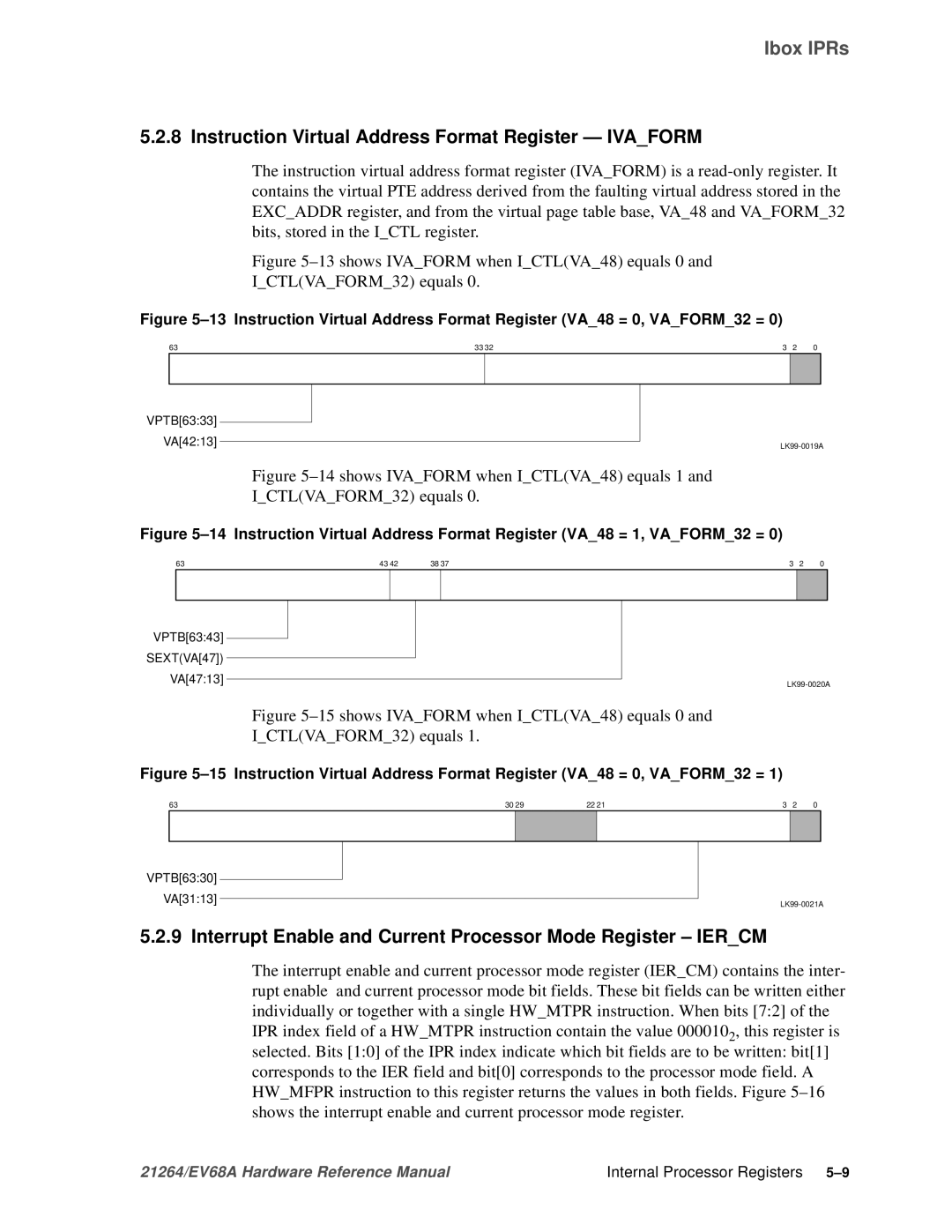 Compaq EV68A specifications Instruction Virtual Address Format Register Ivaform 