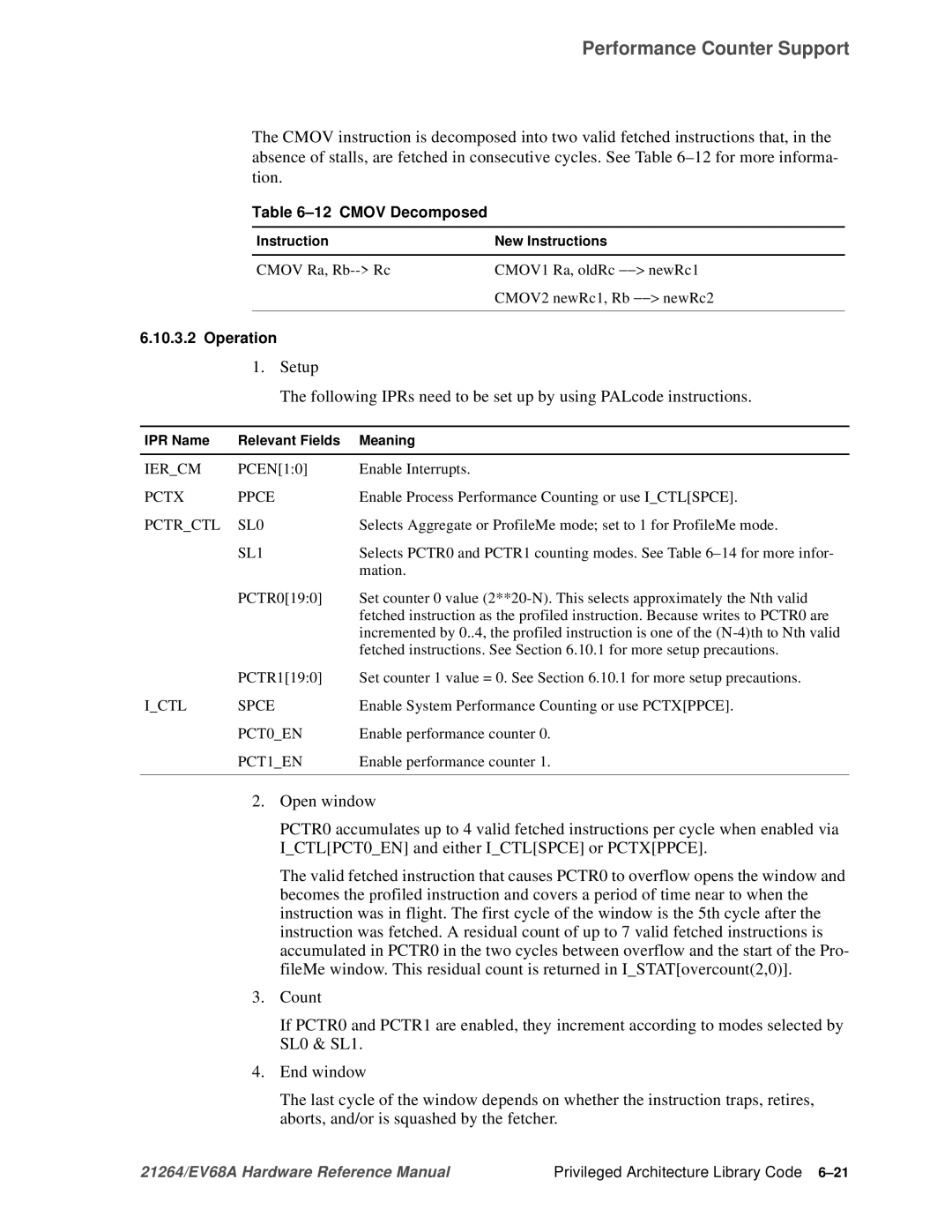 Compaq EV68A specifications Cmov Decomposed 