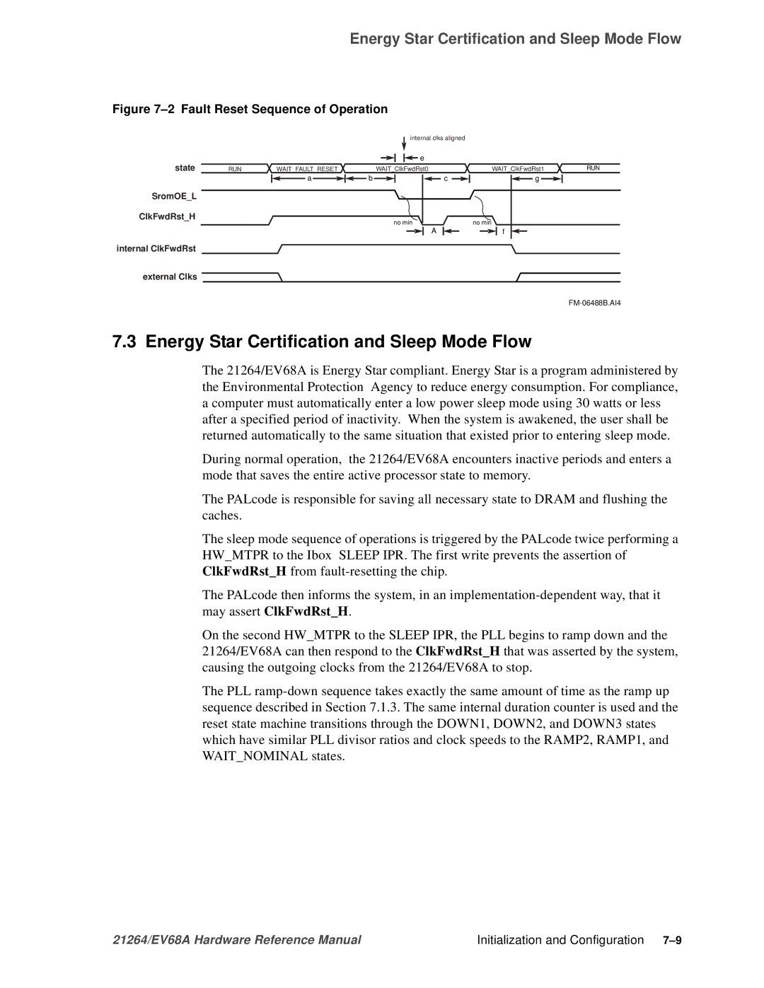 Compaq EV68A specifications Energy Star Certification and Sleep Mode Flow 