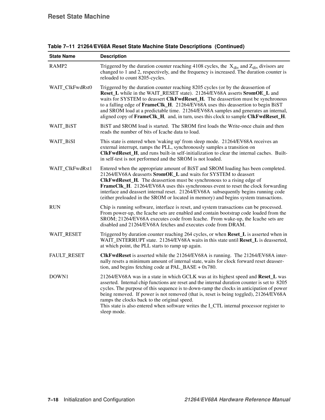 Compaq EV68A specifications 18Initialization and Configuration 