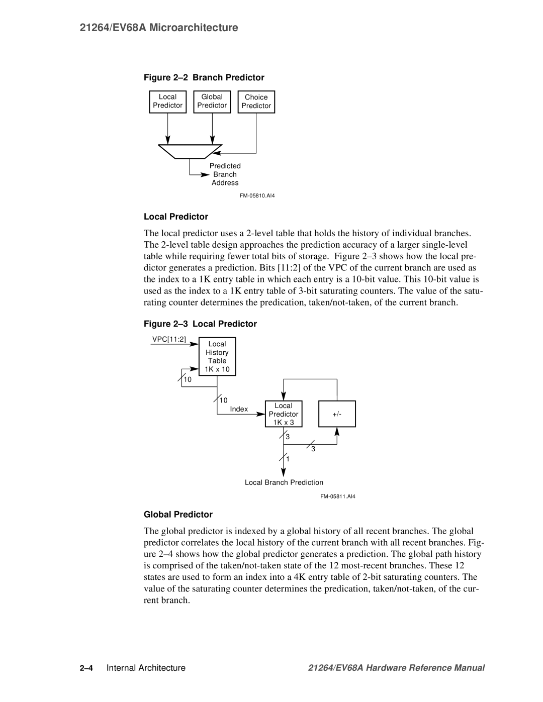 Compaq EV68A specifications Local Predictor, Global Predictor 