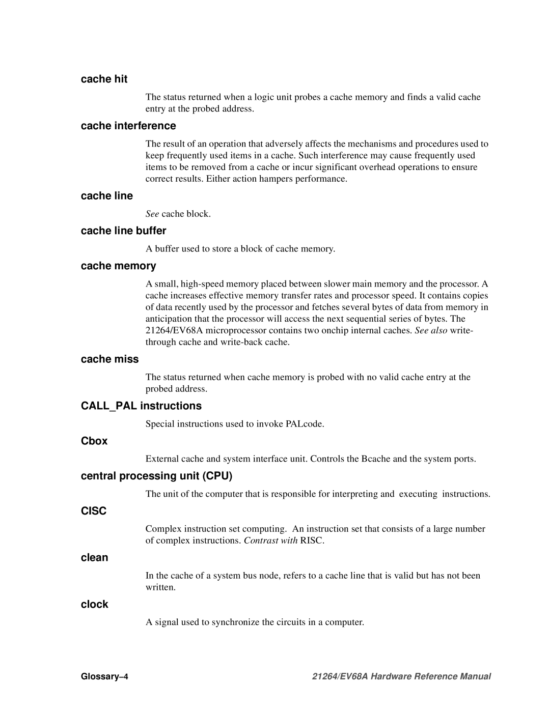 Compaq EV68A specifications Cisc 