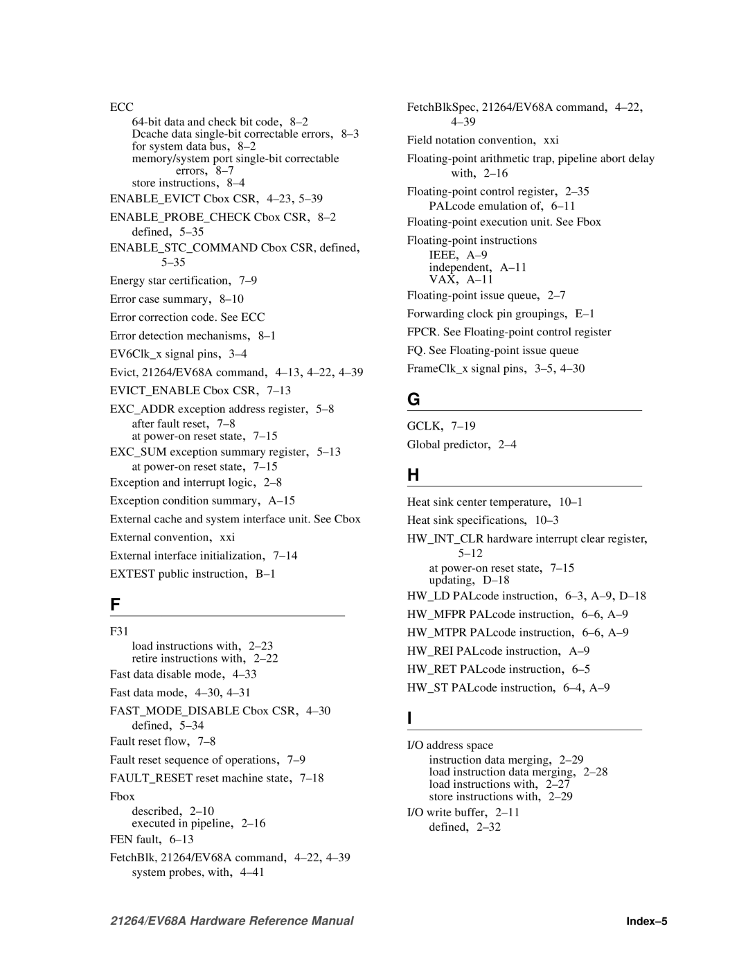 Compaq EV68A specifications Ecc 