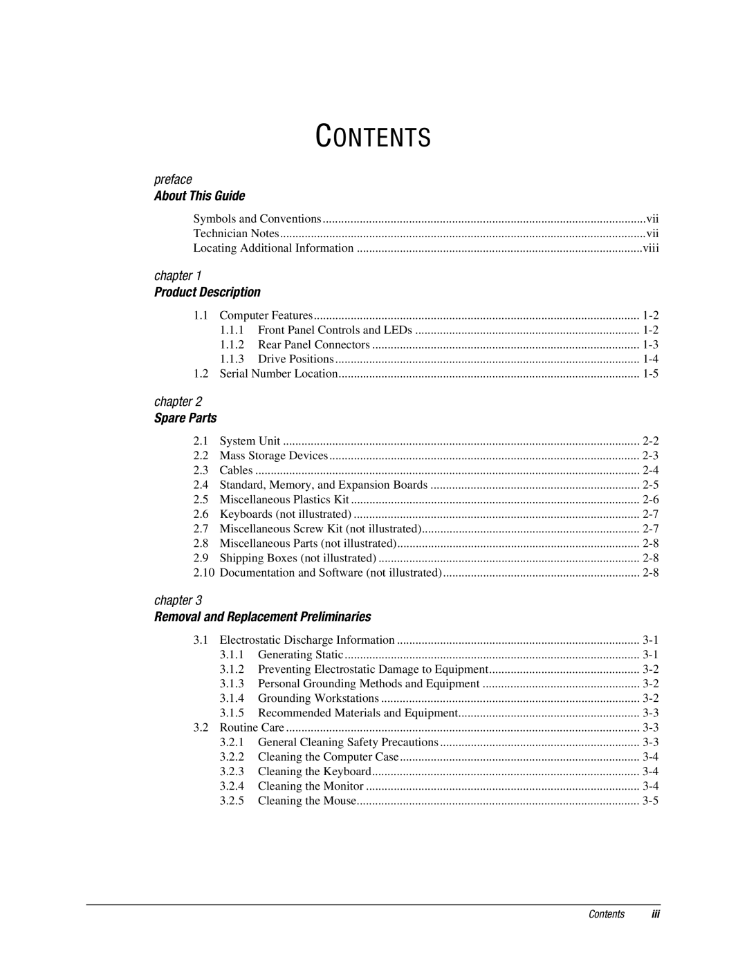 Compaq EXS Series, EX Series manual Contents 