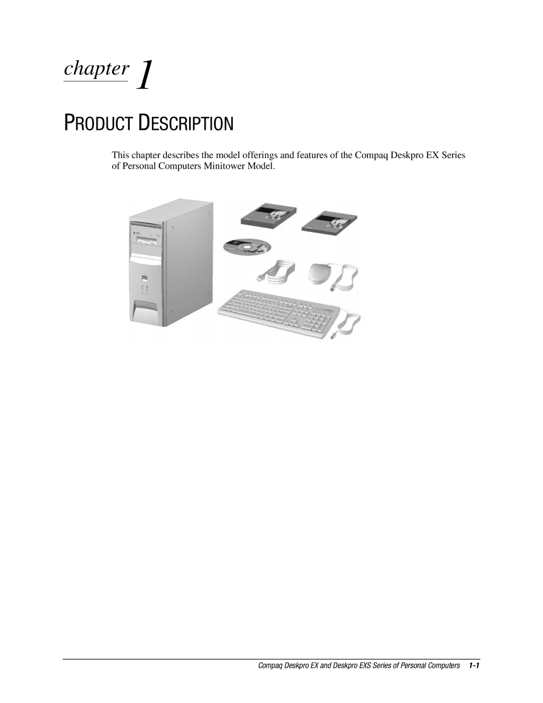 Compaq EX Series, EXS Series manual Chapter, Product Description 