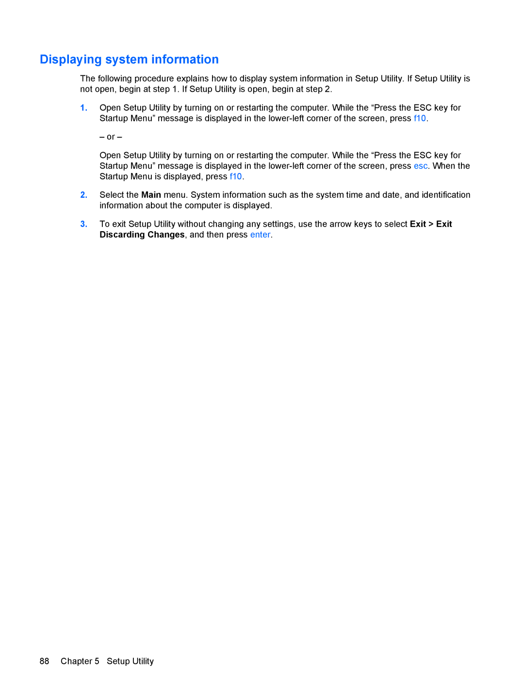 Compaq G71, CQ71 manual Displaying system information 