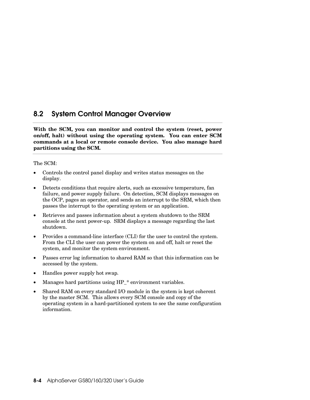 Compaq GS80, GS160, GS320 manual System Control Manager Overview 