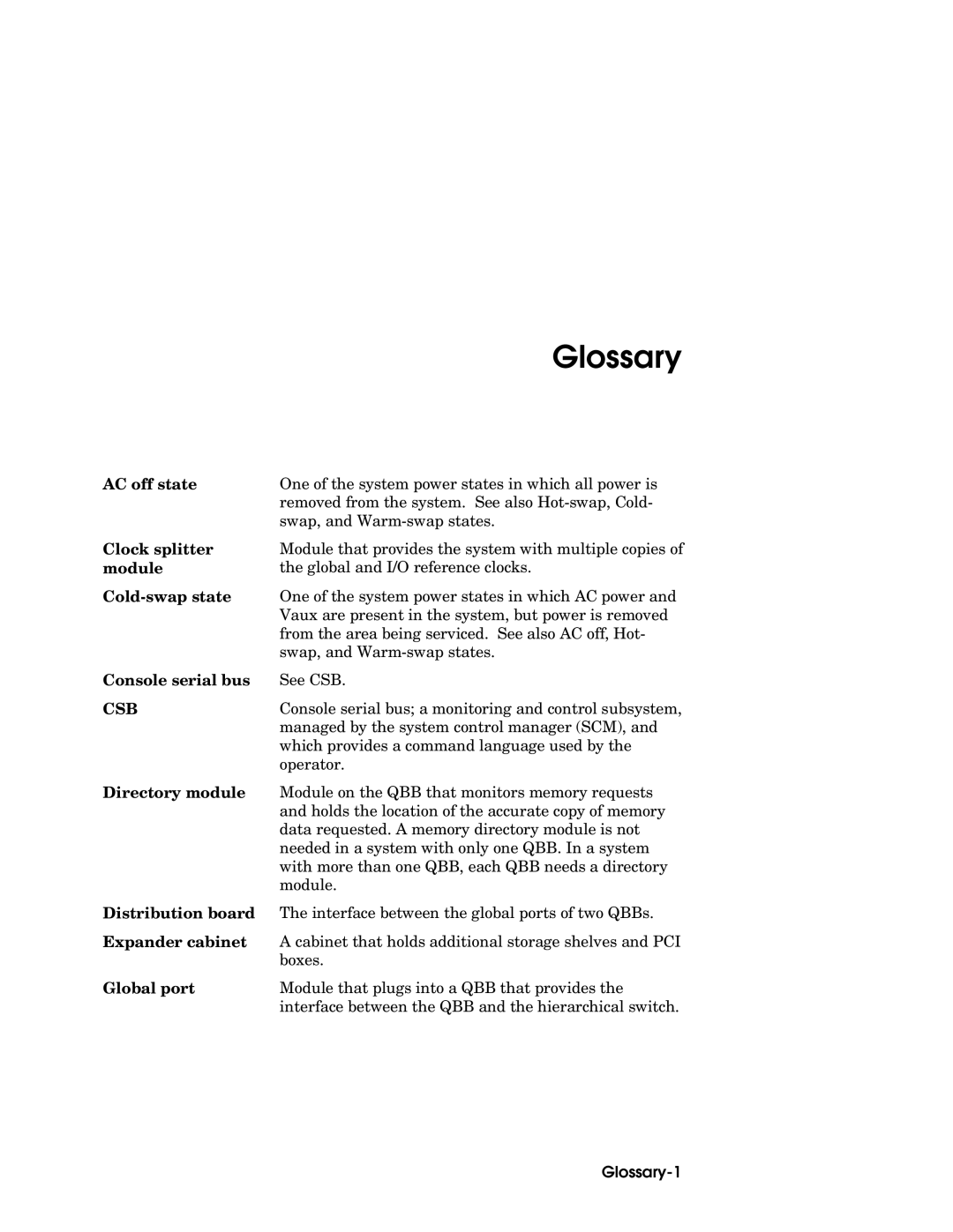 Compaq GS320, GS160, GS80 manual Glossary 