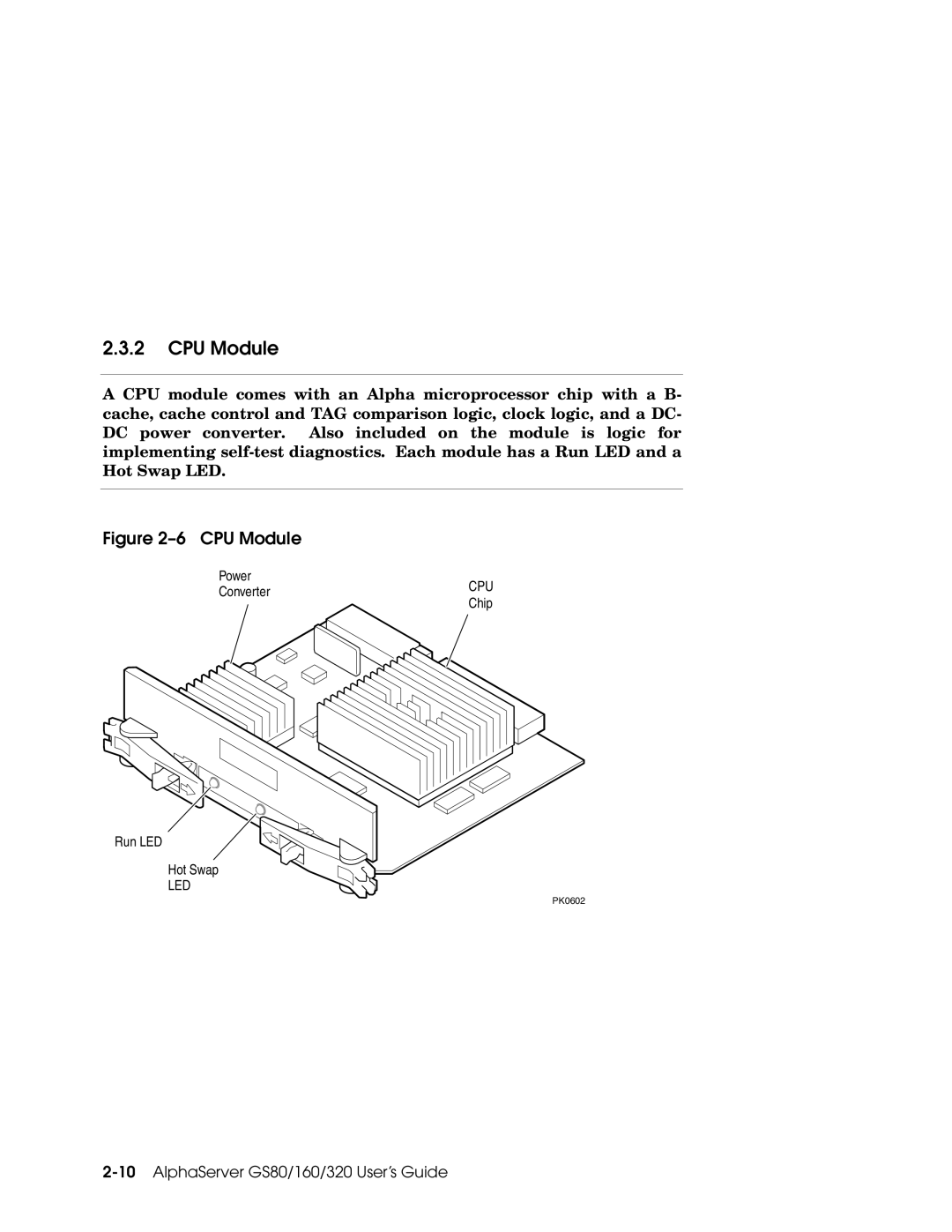 Compaq GS320, GS160, GS80 manual CPU Module 