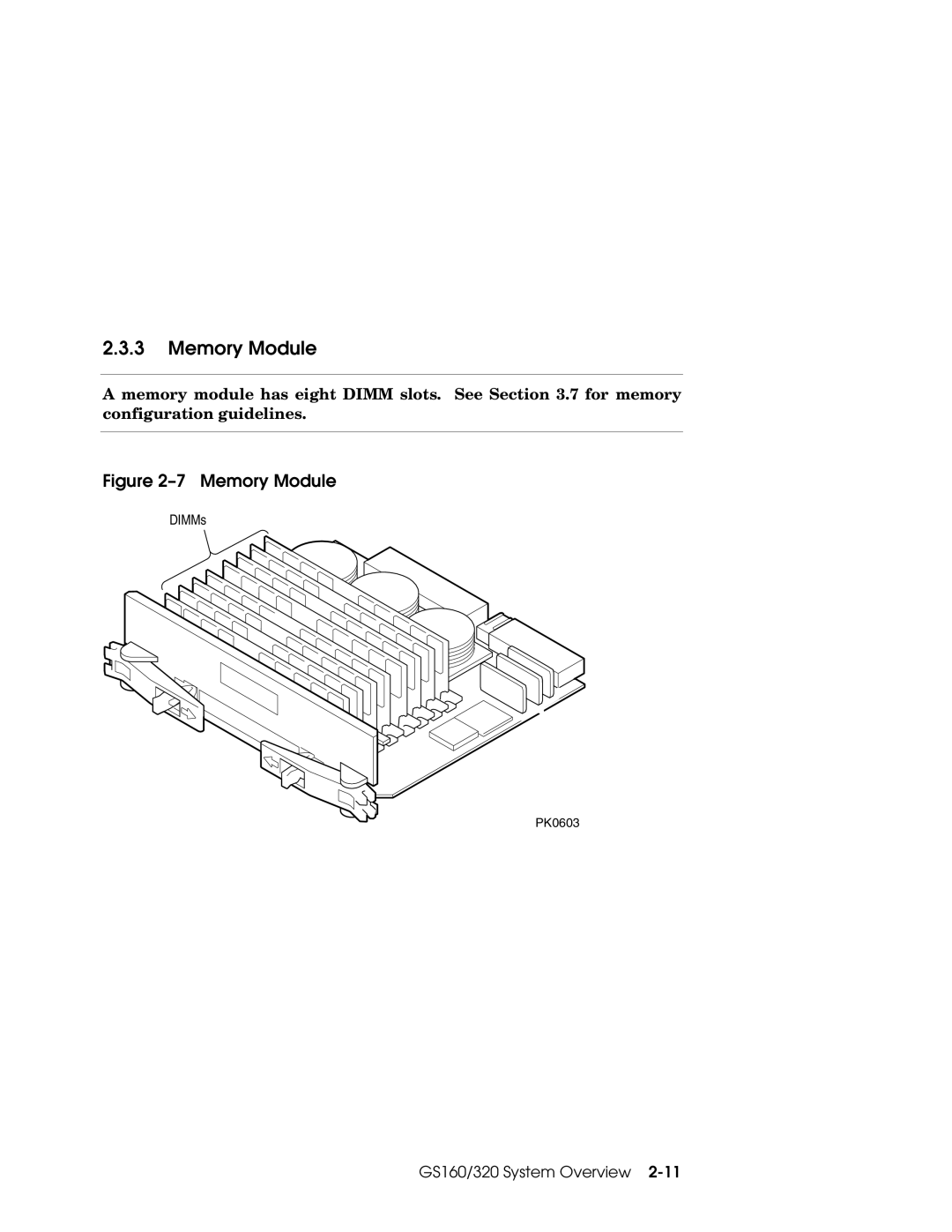 Compaq GS160, GS80, GS320 manual Memory Module 