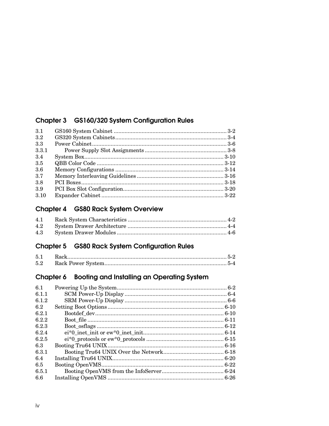 Compaq GS320 GS160/320 System Configuration Rules, GS80 Rack System Overview, GS80 Rack System Configuration Rules 