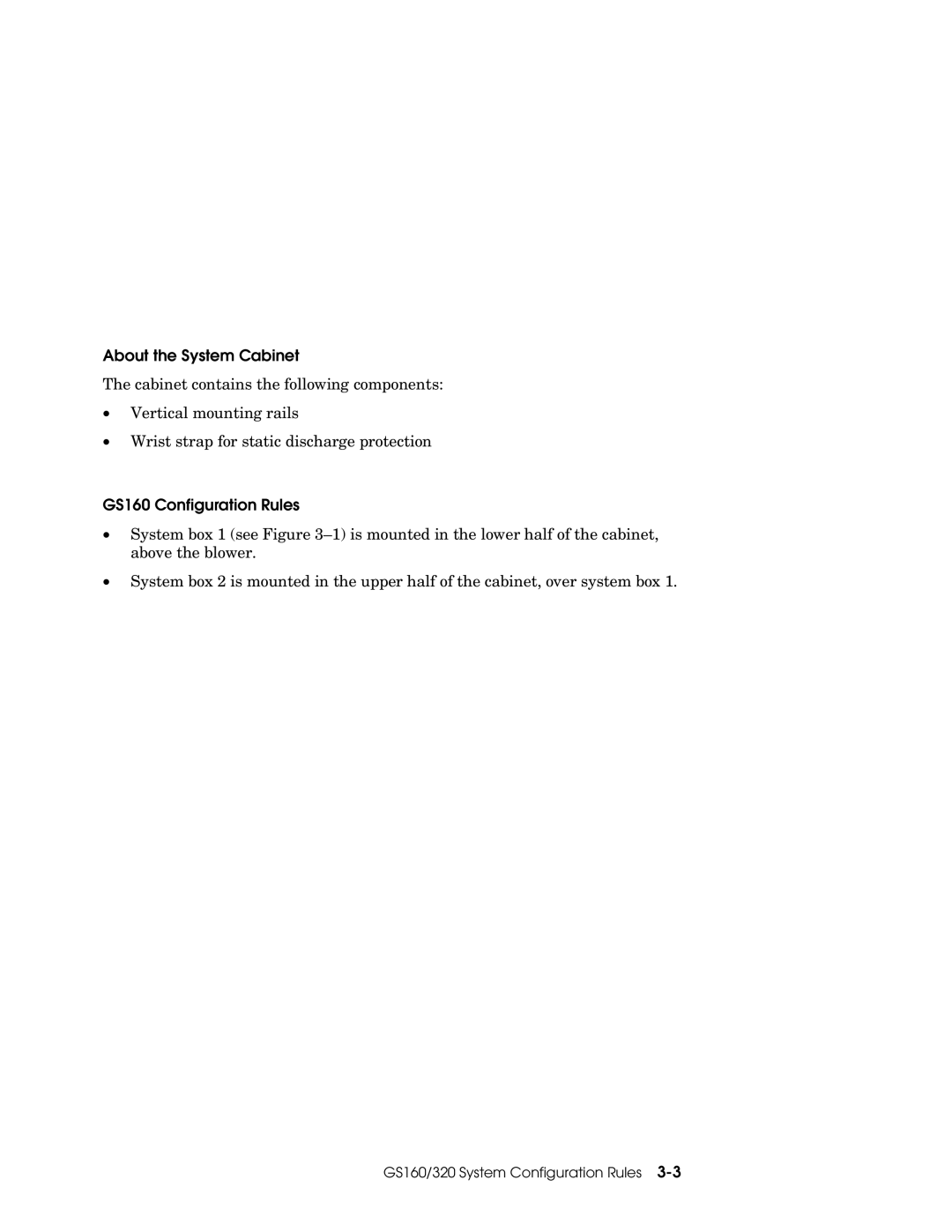 Compaq GS80, GS320 manual About the System Cabinet, GS160 Configuration Rules 