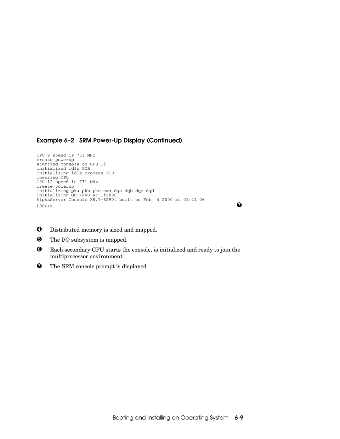 Compaq GS80, GS160, GS320 manual Idle process PID 