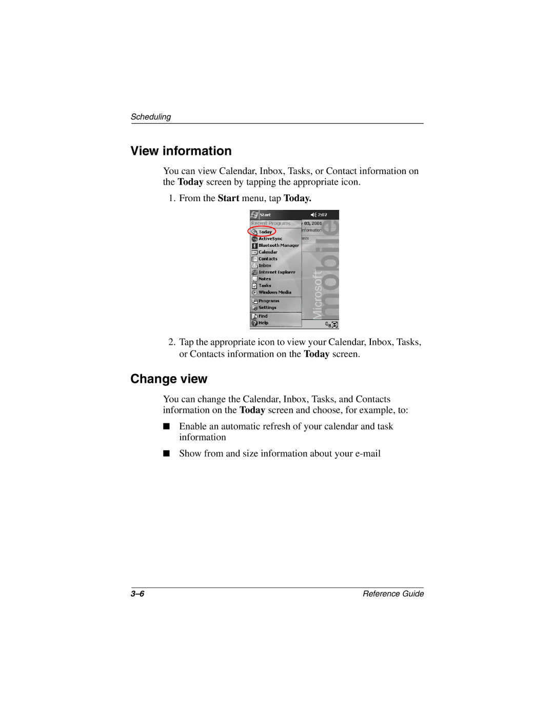 Compaq H3800 manual View information, Change view 