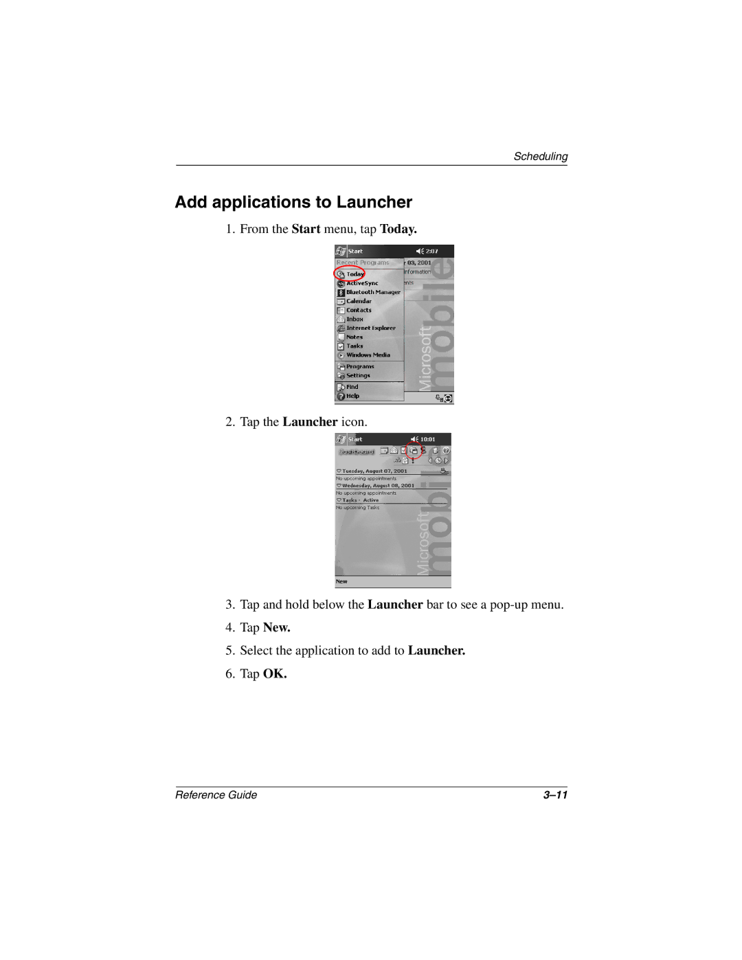 Compaq H3800 manual Add applications to Launcher 