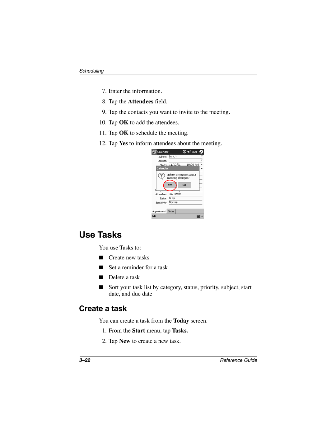 Compaq H3800 manual Use Tasks, Create a task 